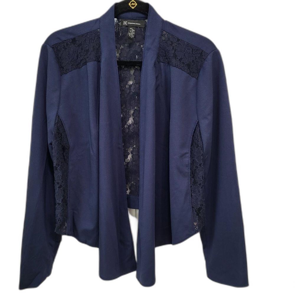Elegant Navy Lace Women's Jacket